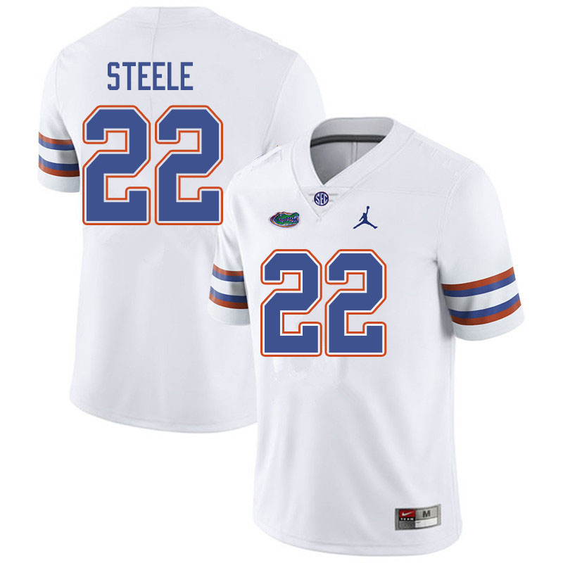 Jordan Brand Men #22 Chris Steele Florida Gators College Football Jerseys Sale-White - Click Image to Close